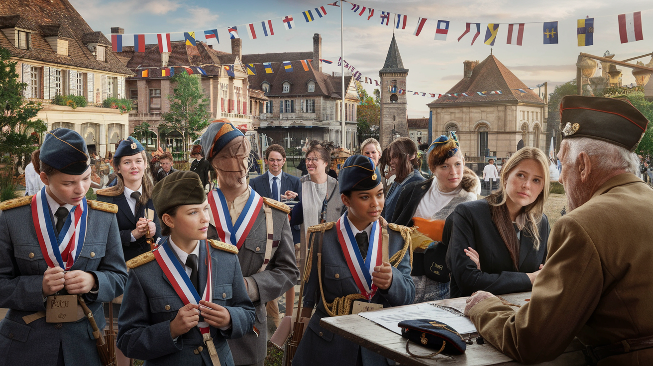 rejoignez-nous pour célébrer les 80 ans de la libération de l'alsace, avec les élèves de saint-cyr s'engageant dans une découverte émouvante des héros d'hier. un hommage poignant à notre histoire et à ceux qui ont lutté pour notre liberté.