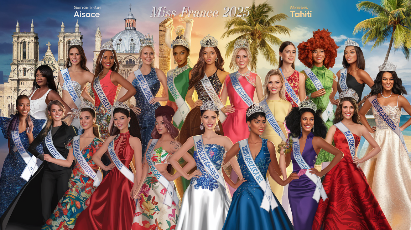 découvrez les 30 candidates de miss france 2025, provenant des quatre coins de la france, de l'alsace à tahiti. partez en voyage visuel à travers leurs parcours, leurs talents et leurs aspirations dans cette édition exclusive qui met en lumière la diversité et la beauté de notre pays.
