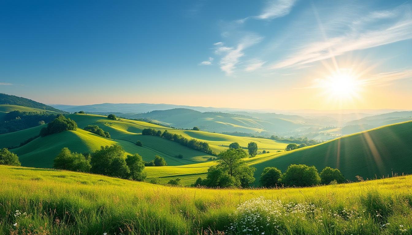découvrez le temps en centre-alsace : un soleil éclatant illuminera votre journée sous un ciel radieux et sans nuages, idéal pour profiter des paysages alsaciens.