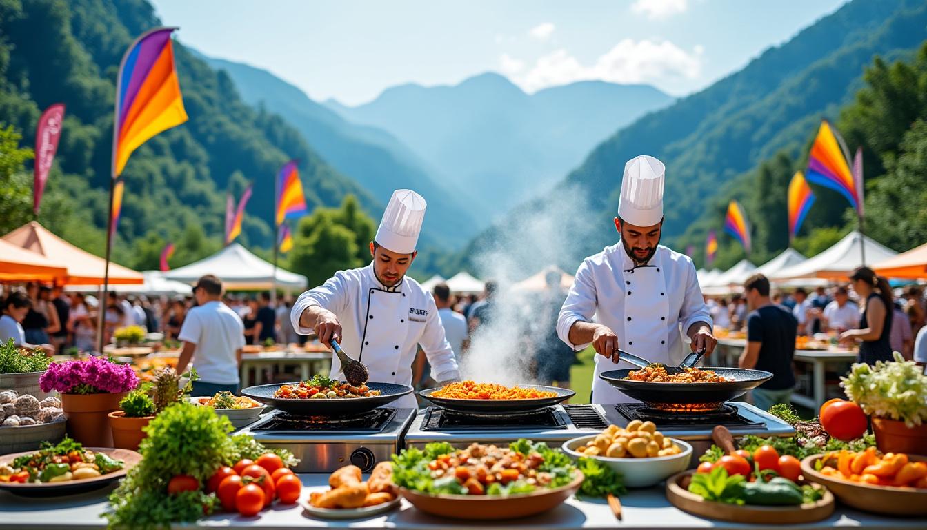 participez à des festivités culinaires uniques au cœur de la vallée de munster, où des chefs étoilés se réunissent pour partager leur passion et proposer des créations gastronomiques exceptionnelles, dans une ambiance conviviale et gourmande.