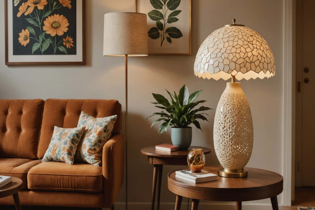 Lampadaire fleur des années 70 : le retour en force du mobilier organique