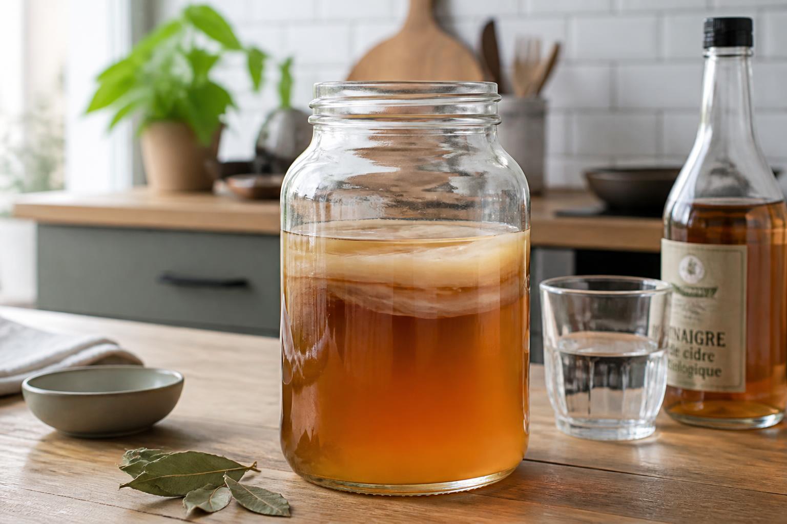 découvrez ce qu'est la mère de vinaigre, ses bienfaits et comment l'utiliser facilement chez vous pour vos préparations maison.