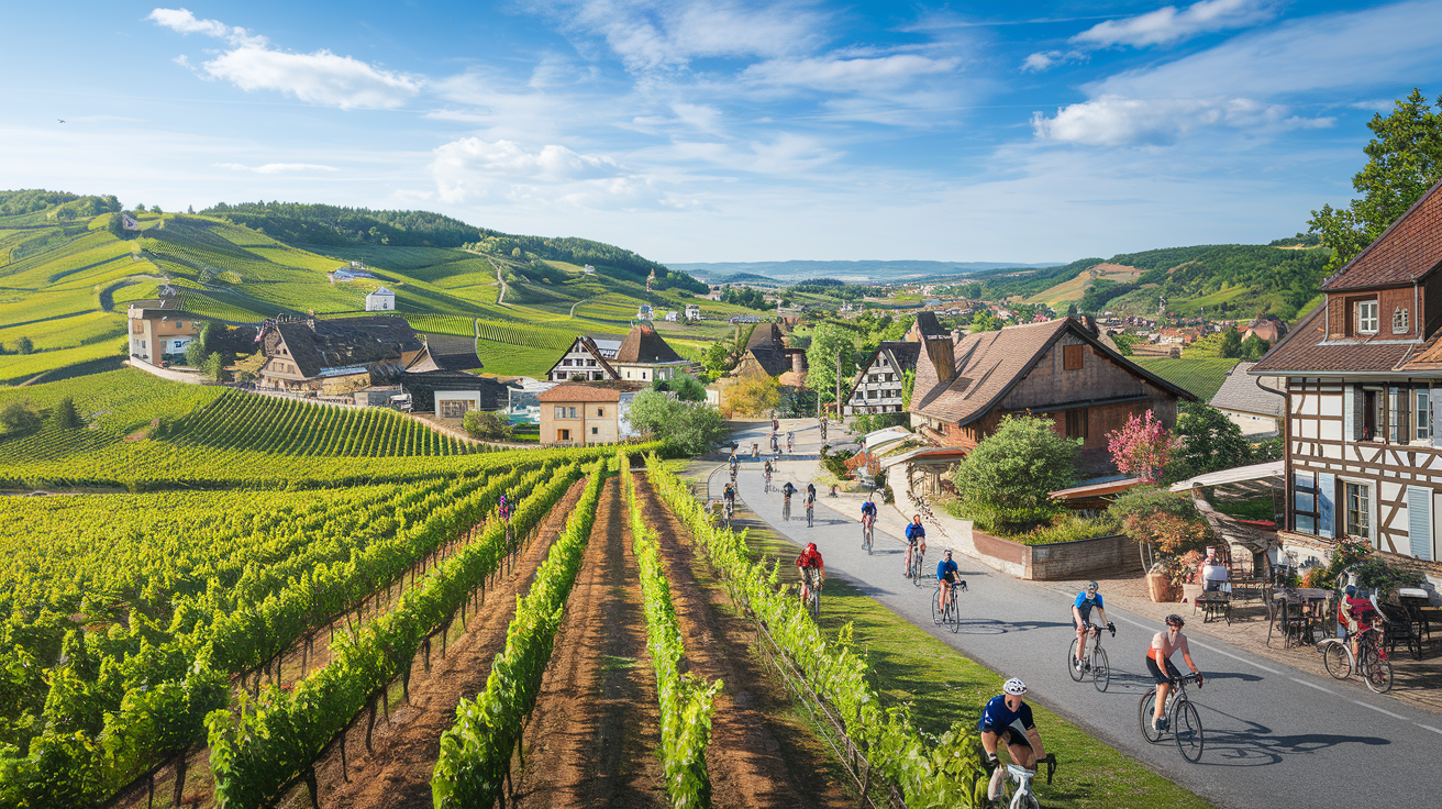 découvrez l'alsace, un véritable paradis pour les amateurs de vélo, où deux millions de cyclistes explorent des paysages enchanteurs, entre vignobles pittoresques et villages charmants. partez à l'aventure sur des pistes cyclables bien aménagées et laissez-vous séduire par la beauté naturelle et culturelle de cette région unique.