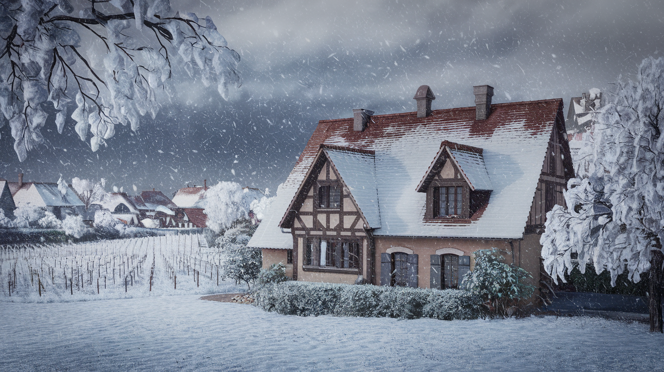 découvrez en images la magie d'un spectacle féerique où la neige recouvre les vastes plaines d'alsace de gros flocons, transformant le paysage en un véritable tableau hivernal enchanteur.