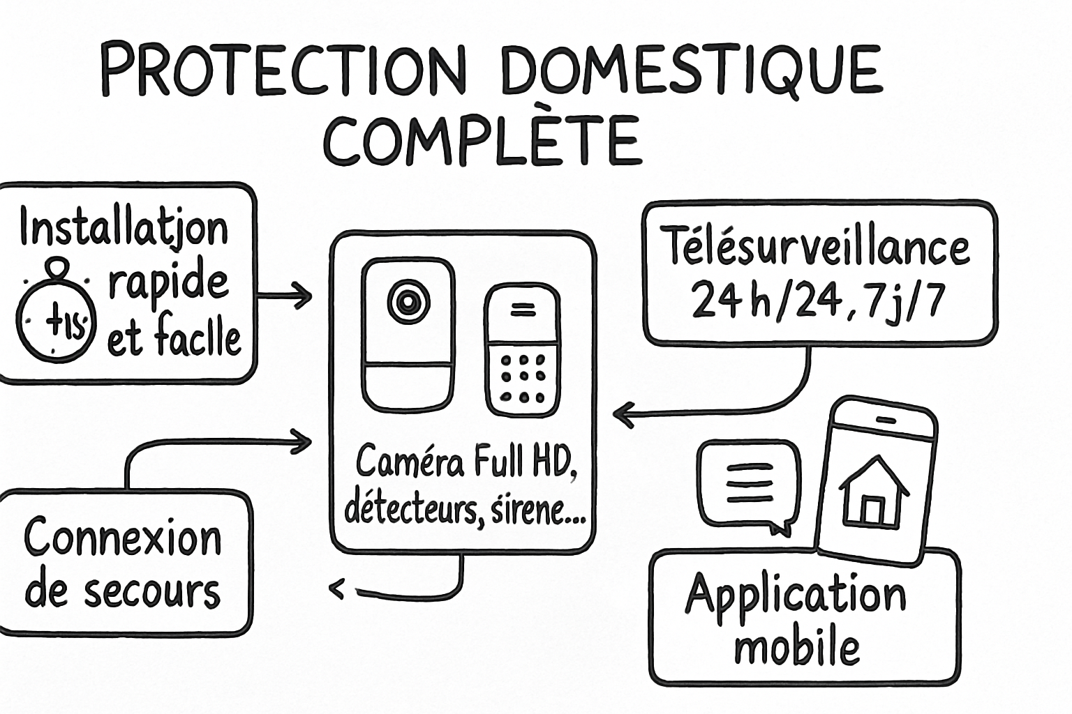 alarme maison qiara sketchnote ehrengarth Résumé visuel de l’article