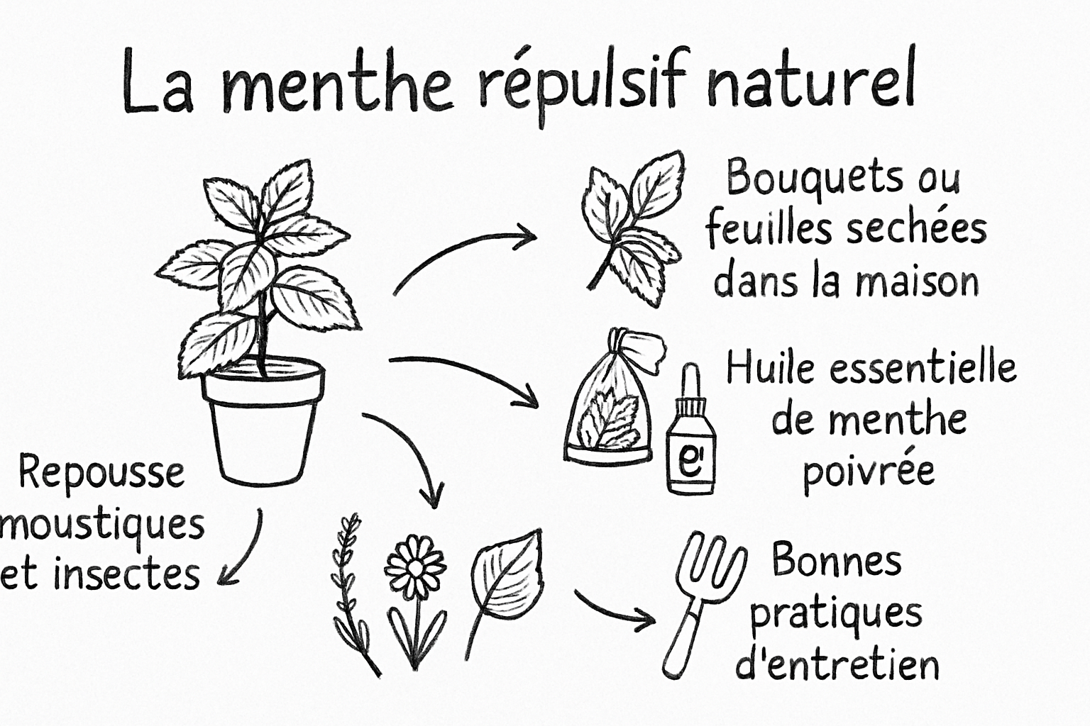 bienfaits menthe nuisibles sketchnote ehrengarth Résumé visuel de l’article