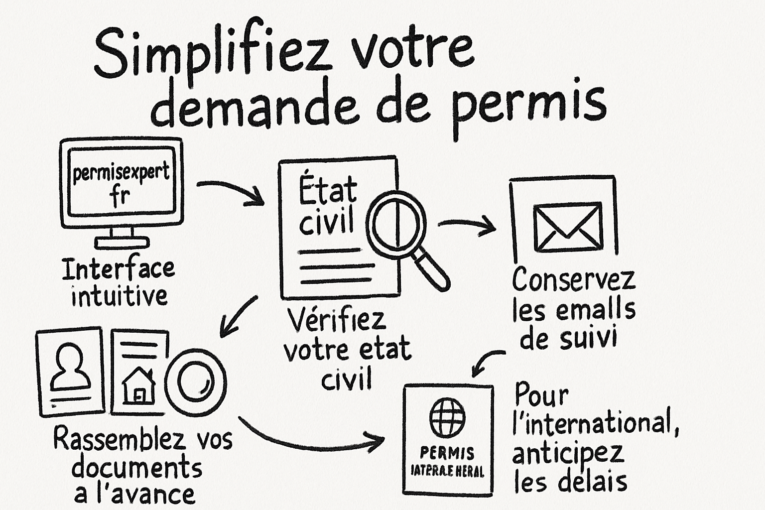 simplifier permis permisexpert sketchnote ehrengarth RĂ©sumĂ© visuel de lâarticle