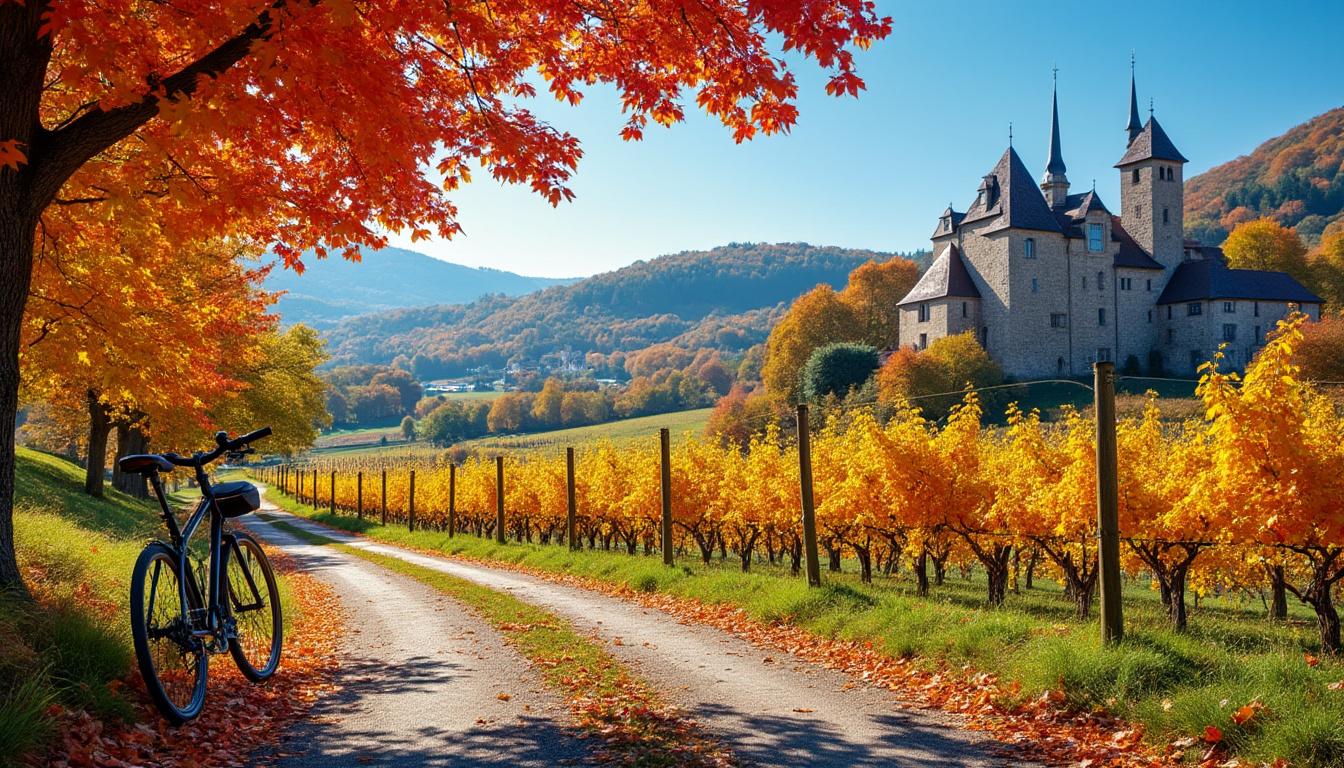 alsace a la decouverte des vignes aux couleurs dautomne 1 partez Ă la dĂ©couverte des vignes dâalsace en automne et laissez-vous Ă©merveiller par les paysages colorĂ©s, les villages pittoresques et le charme authentique des routes viticoles sous les teintes dorĂ©es de la saison.