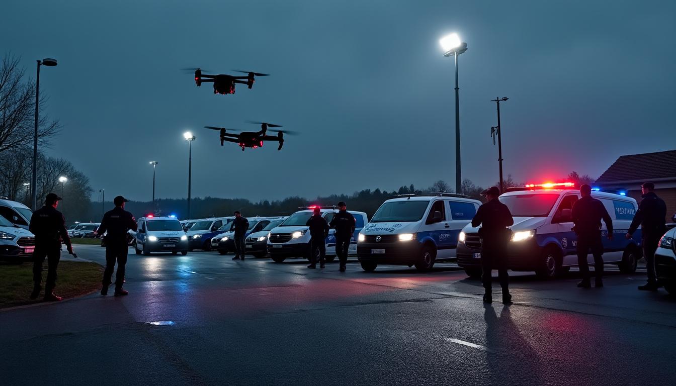 moselle et alsace : onze individus arrêtés pour des vols de véhicules et de câbles dans des aires d’accueil destinées aux personnes en mobilité, mettant en lumière une opération policière importante.
