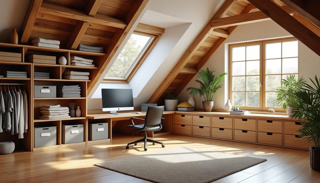 découvrez comment aménager et optimiser votre grenier grâce à notre guide pratique pour une organisation efficace, maximisant l'espace et améliorant le rangement.