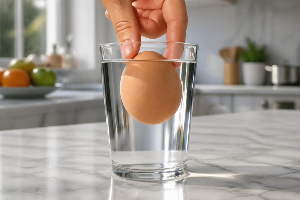 découvrez comment tester rapidement la fraîcheur d'un œuf en 30 secondes grâce au test de l'eau. astuces simples pour savoir si un œuf est encore bon avant de le cuisiner.