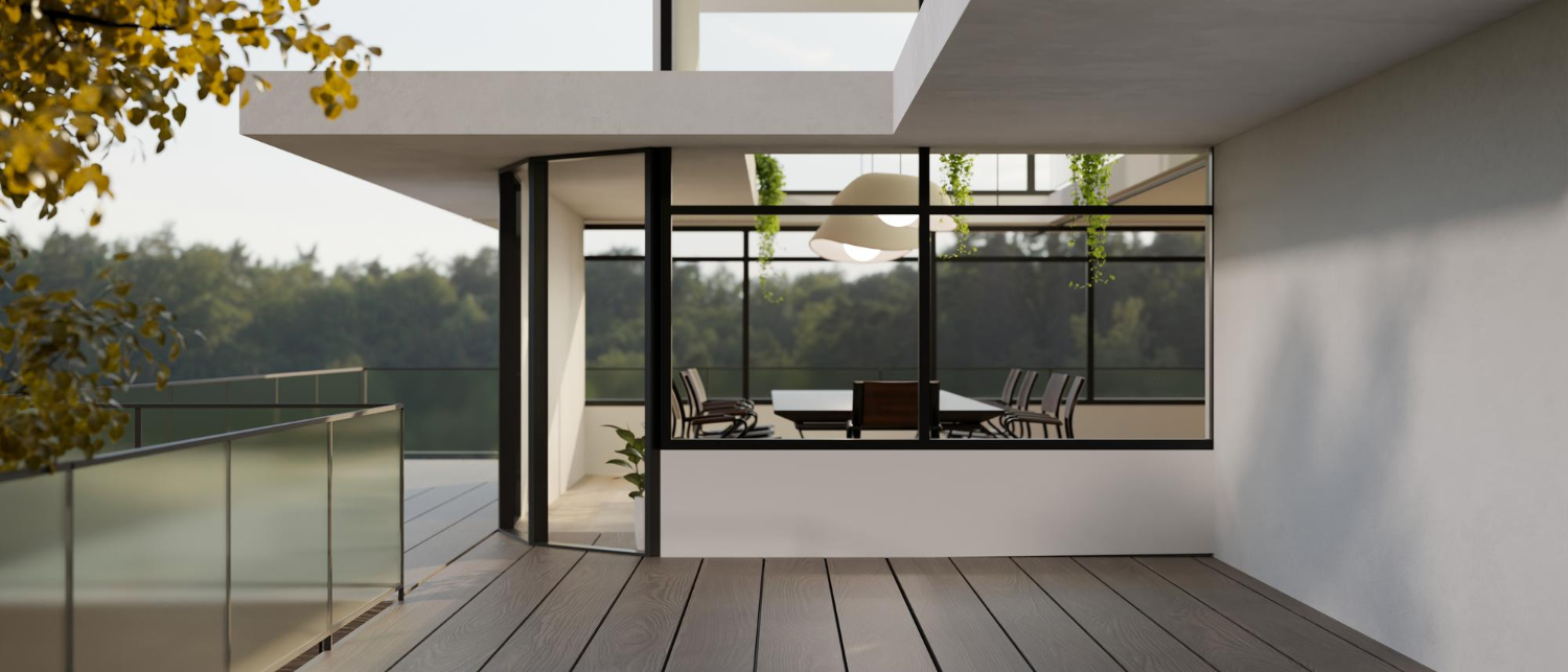 extension de maison conçue avec des menuiseries en acier performantes