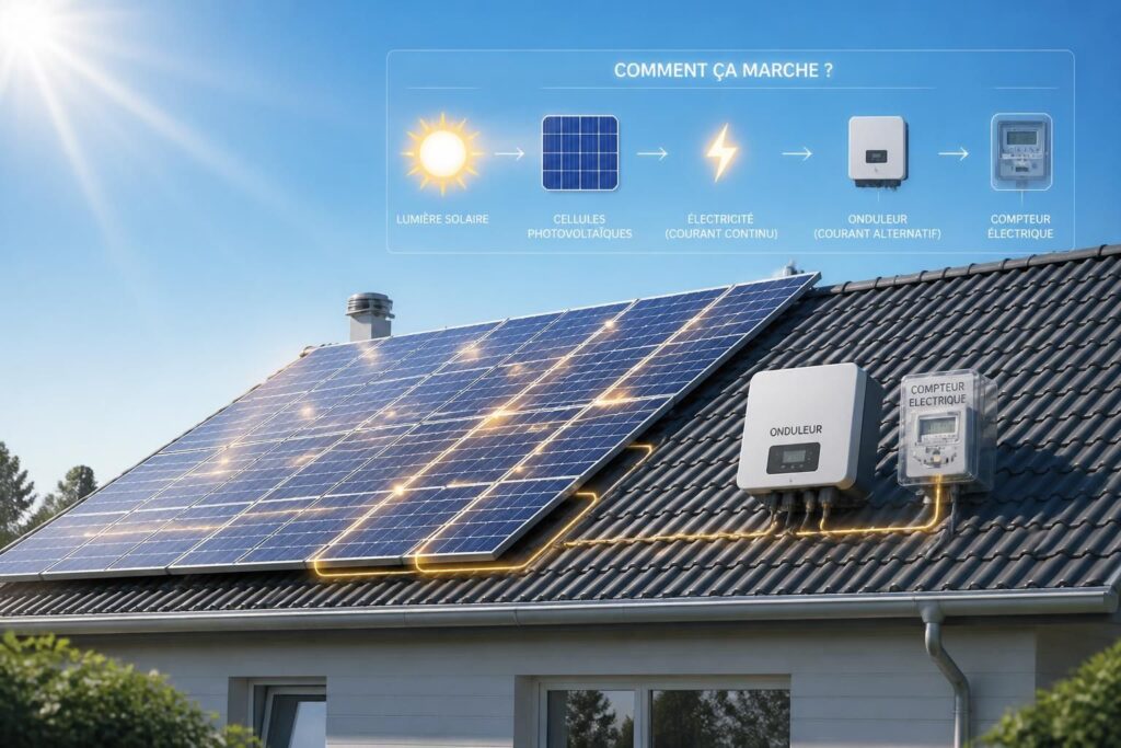 le fonctionnement dun panneau solaire une explication claire et accessible découvrez le fonctionnement d'un panneau solaire expliqué de manière simple et accessible pour tous. comprenez l'énergie solaire et ses avantages en quelques minutes.