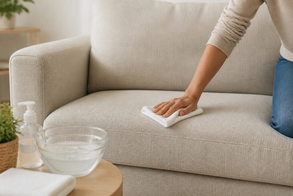 découvrez des astuces douces et efficaces pour nettoyer un canapé en tissu non déhoussable sans laisser d'auréoles, afin de préserver la beauté et la fraîcheur de votre mobilier.